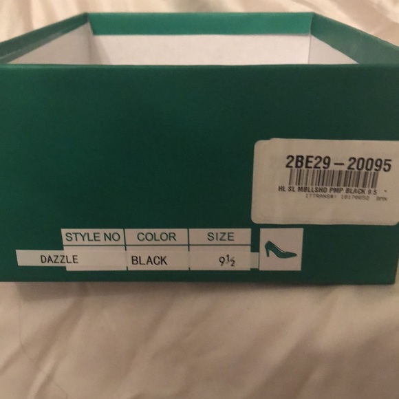 BNIB Lauren Lorraine Sparkly Black Heels Sz 9 & 1/2 - Picture 6 of 7